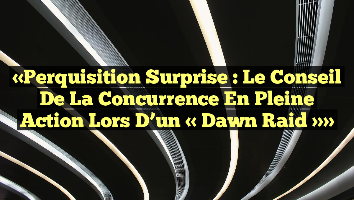 «Perquisition Surprise : Le Conseil de la concurrence en pleine action lors d&rsquo;un « Dawn Raid »»